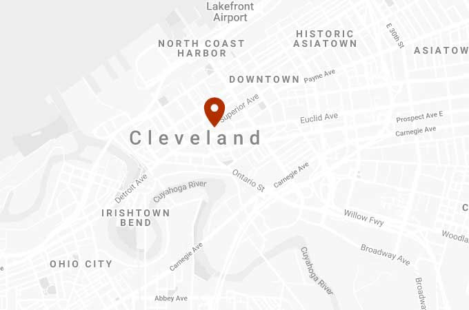 Cleveland, Ohio map of Office Location