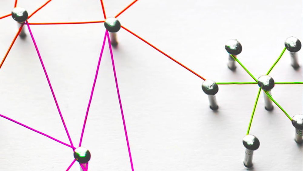 Image of Pins connected by strings representing nonprofit law